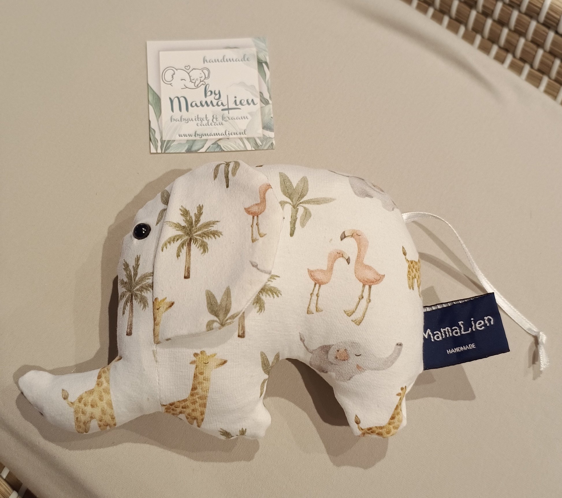 Olifant met print olifant flamingo