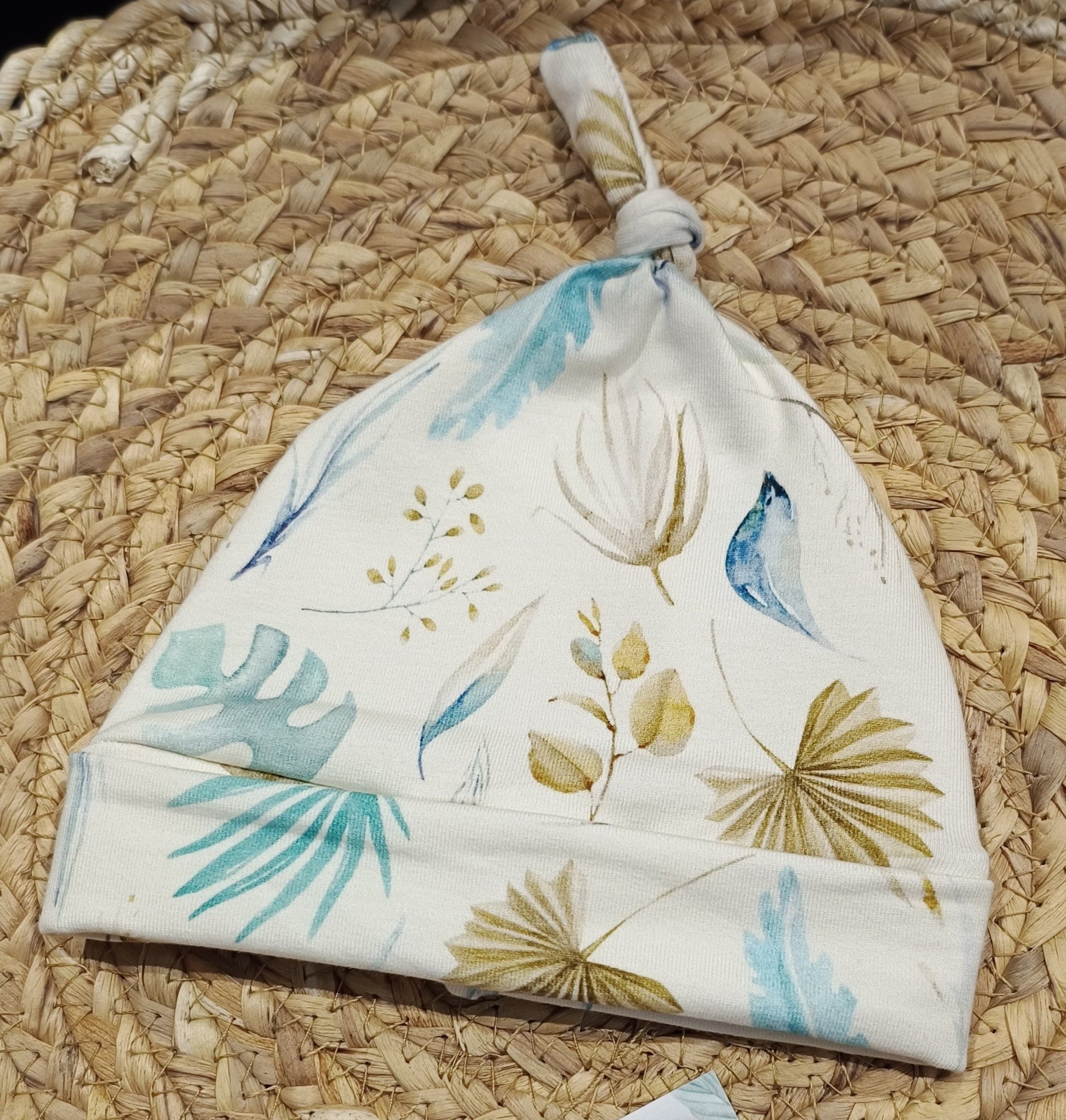 Baby knoopmutsje tropical
