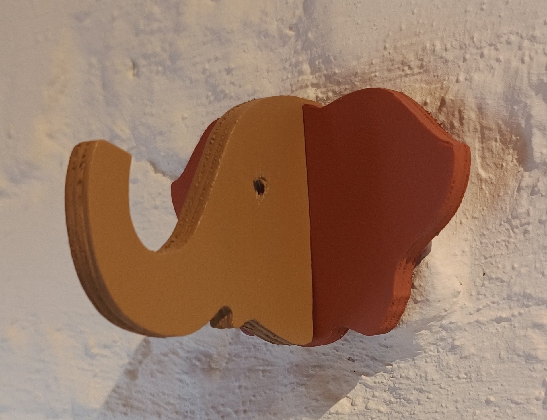 Wandhanger olifant terra / oker