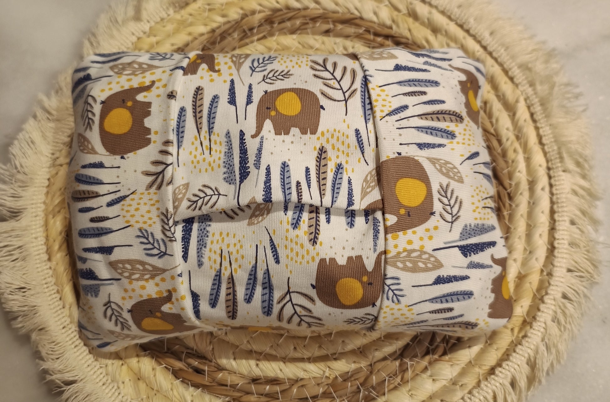 Luier doekjes cover blauwe olifantjes