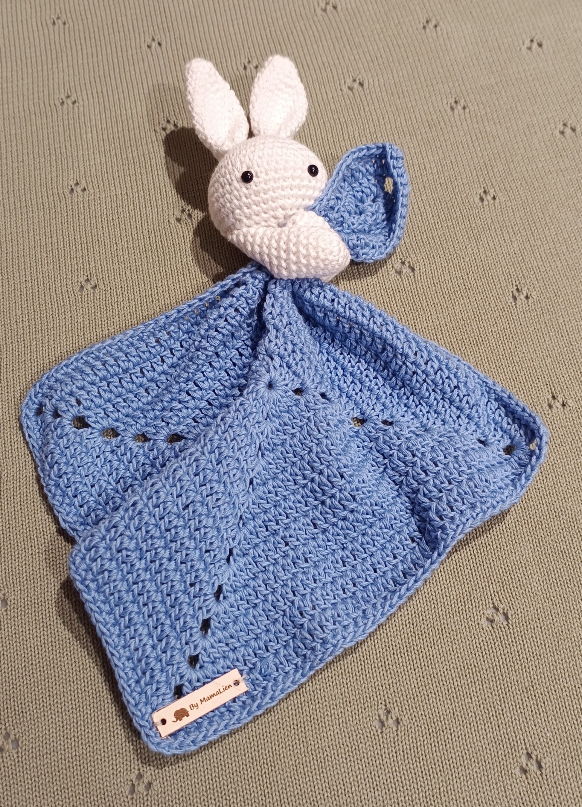 Gehaakt Knuffeldoekje met nijntje licht blauw