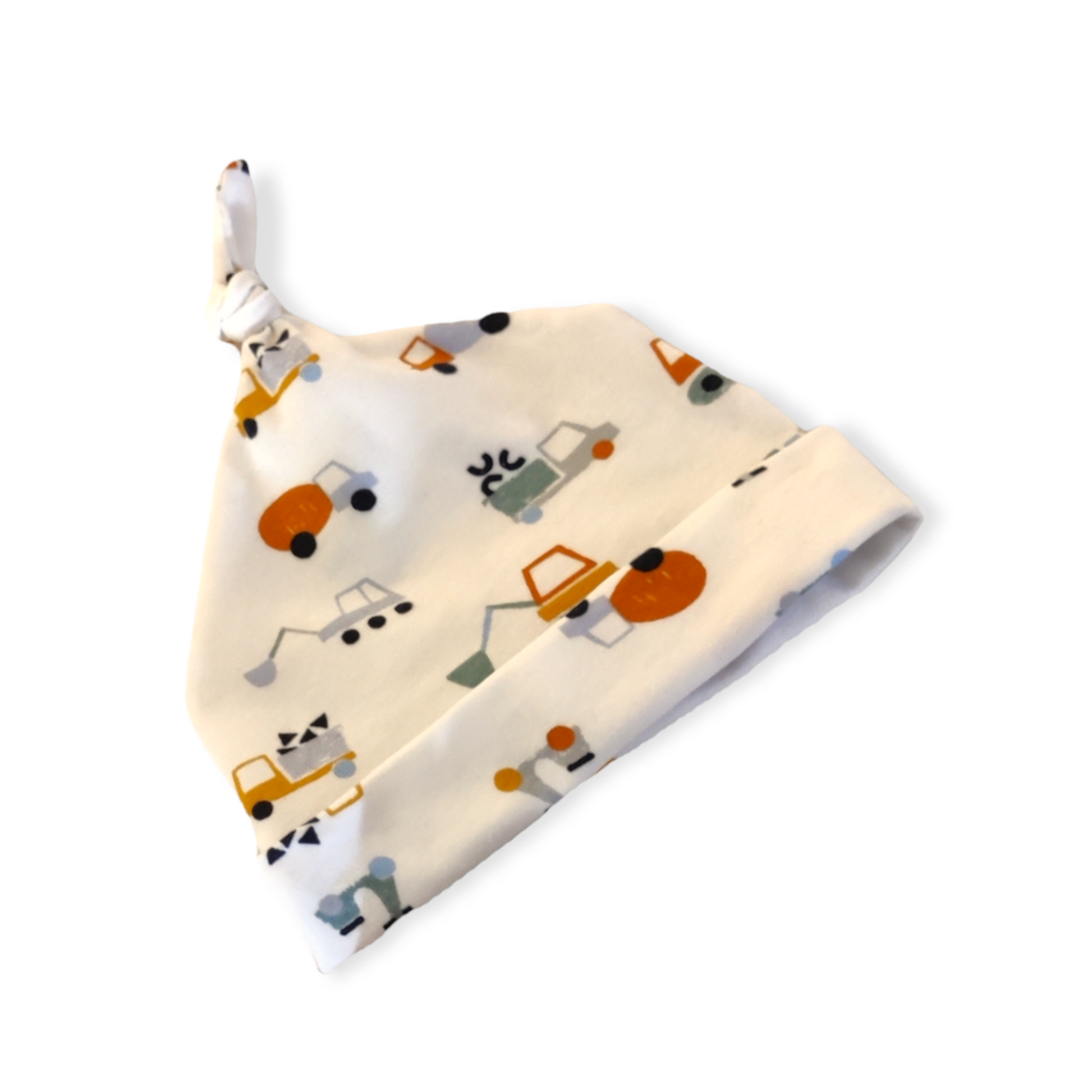 Baby knoopmutsje kleine autootjes