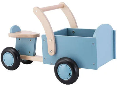 Houten loopfiets / bakfiets
