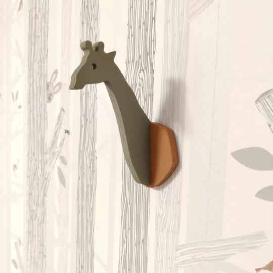 Wandhanger giraffe terra groen