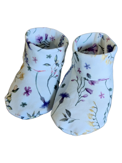 Baby slofjes vrolijke bloemen