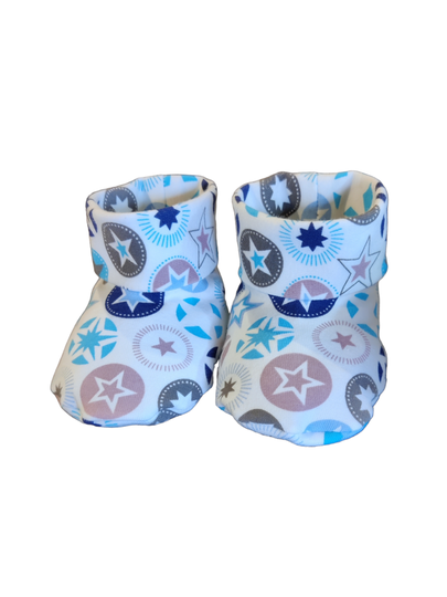 Baby slofjes sterren blauw