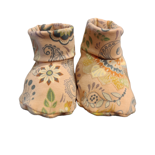 Baby slofjes roze retro