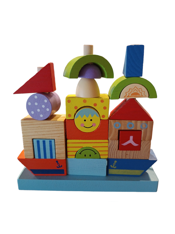 Houten puzzel boot