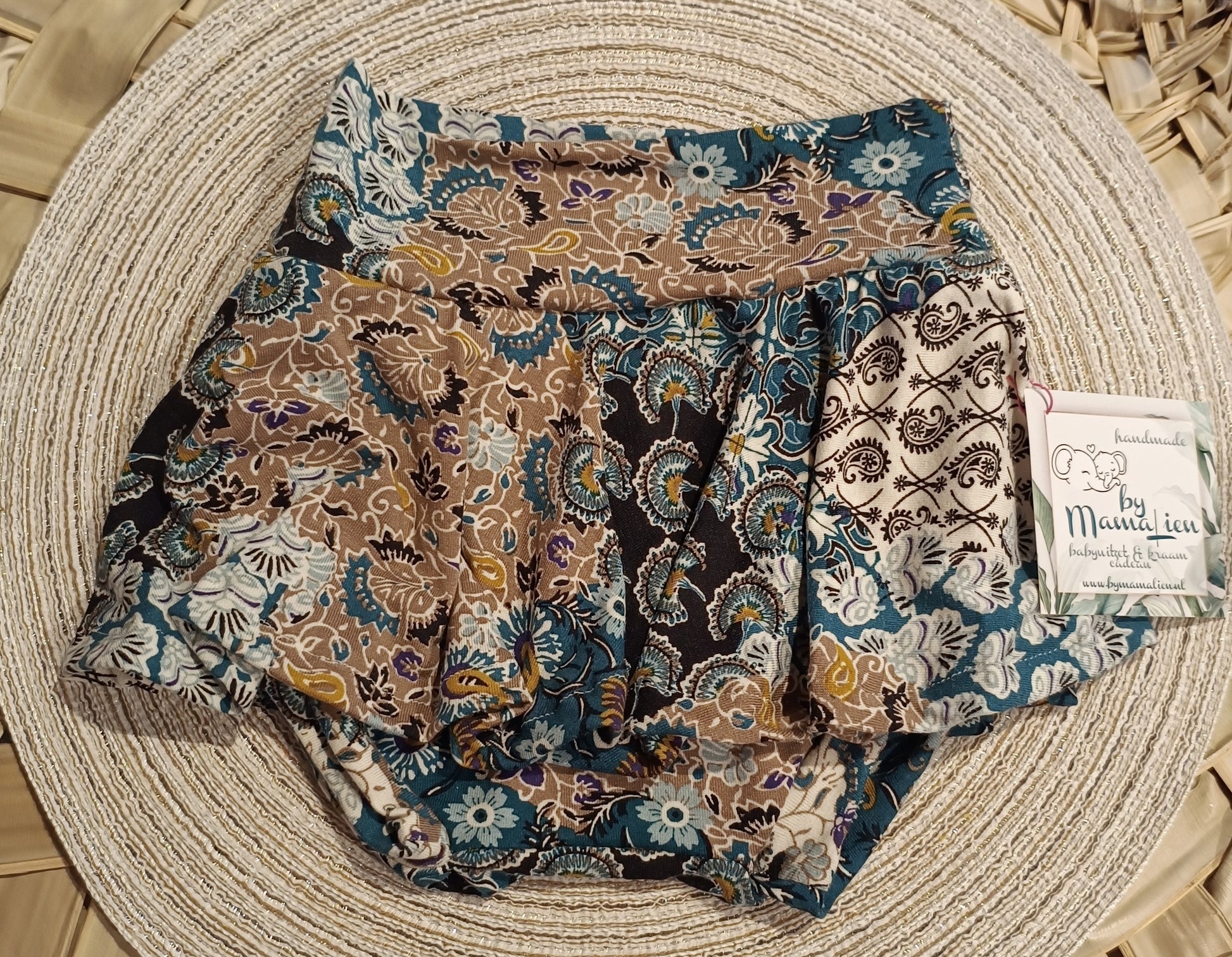 Bummies met rokje maat 68/74 retro groen