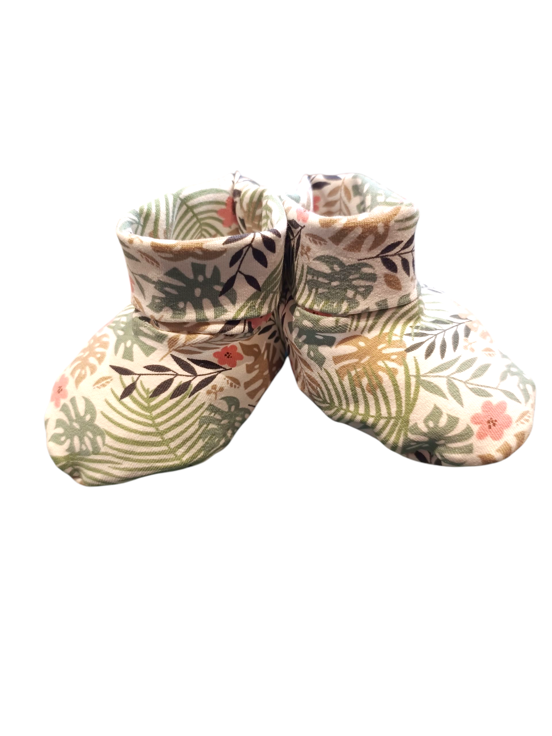 Baby slofjes jungle bloemen