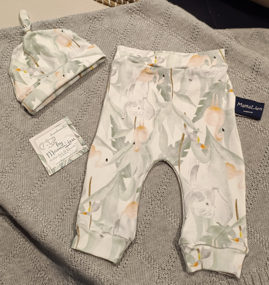 Baby setje maat 62/68 olifant flamingo