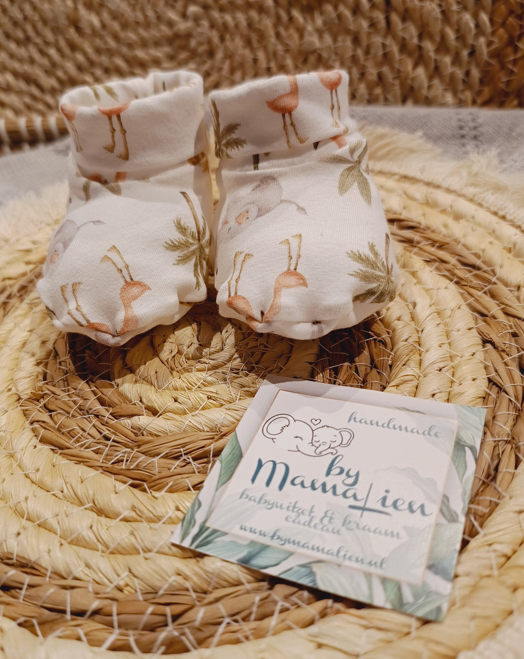 Baby slofjes kleine olifantjes Flamingo