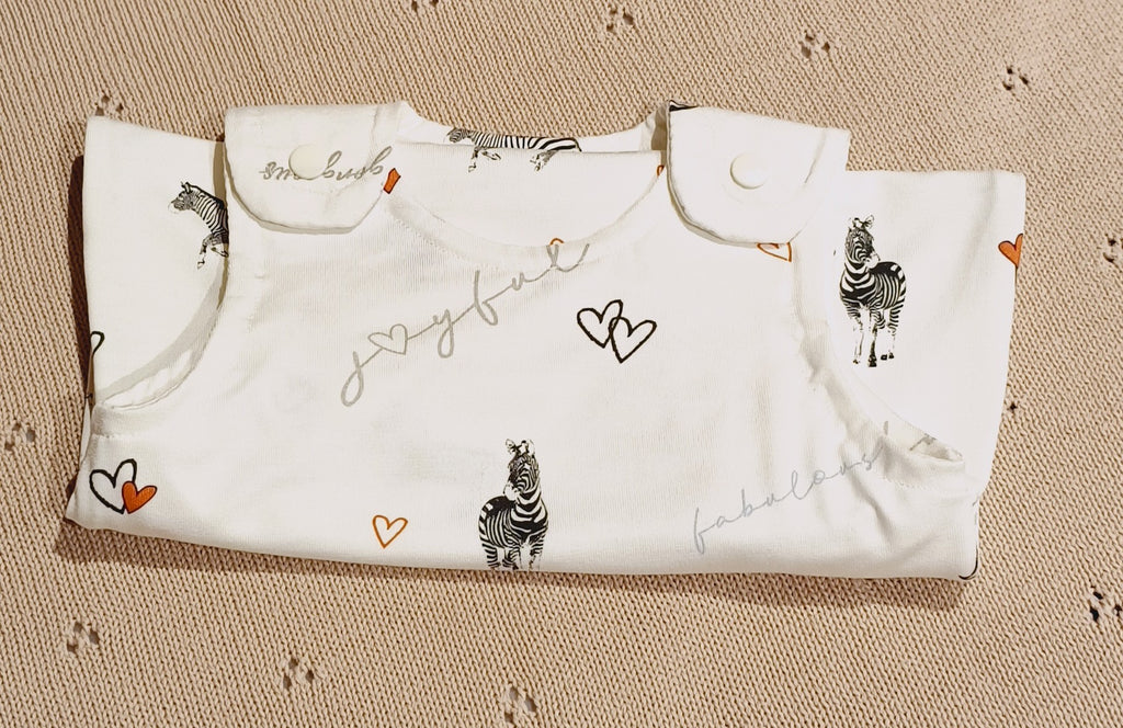 Baby salopette creme zebra love maat 56