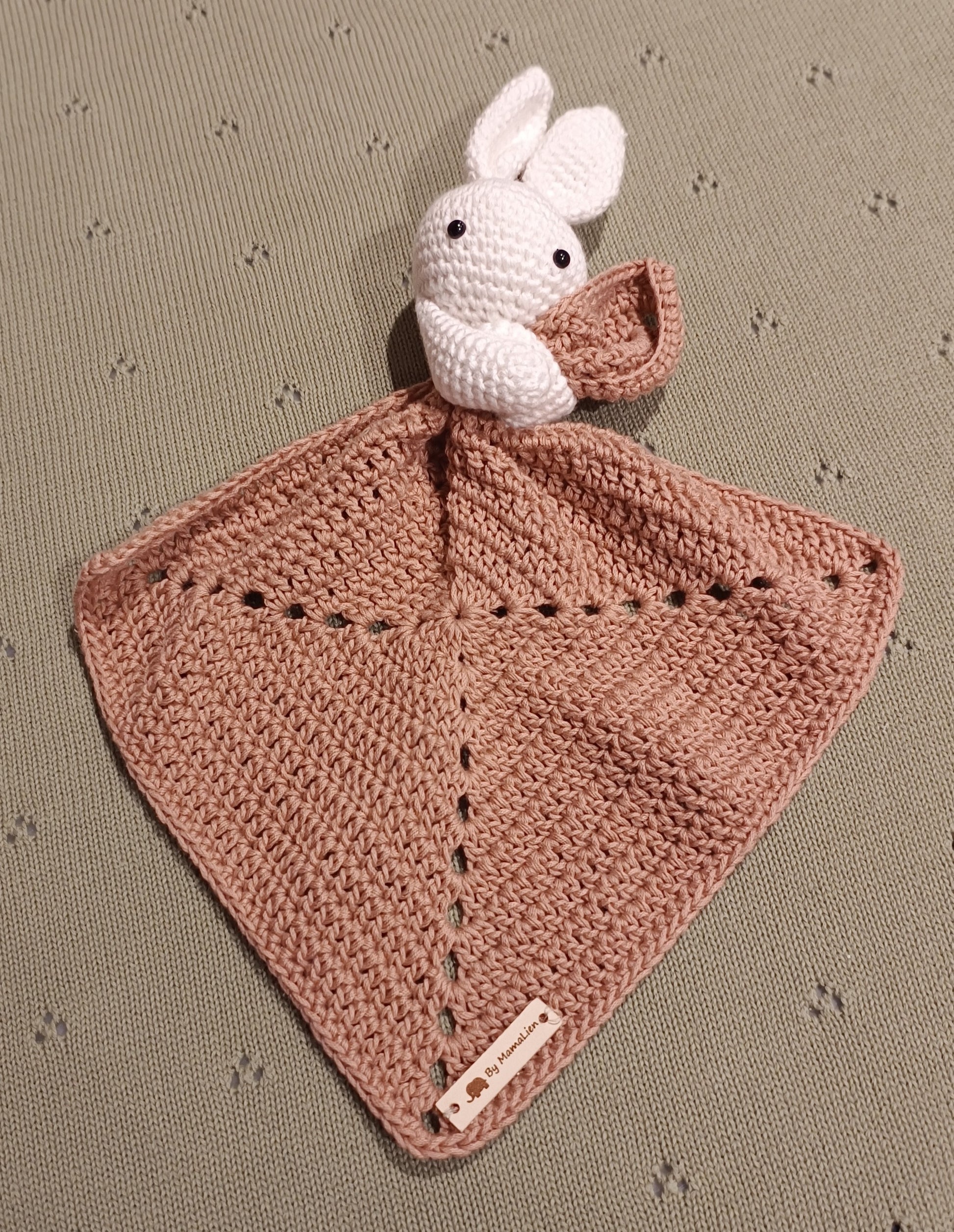 Gehaakt Knuffeldoekje met nijntje oud roze