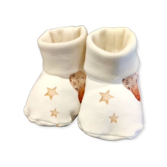 Baby slofjes terra maan en sterren