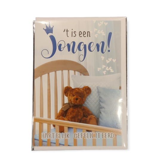 Geboorte wenskaart 2 Jongen