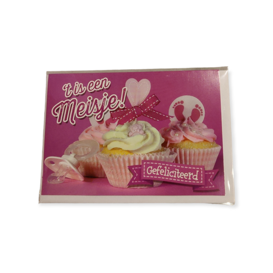 Geboorte wenskaart 35 Meisje