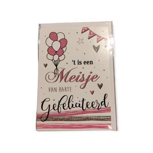 Geboorte wenskaart 49 Meisje