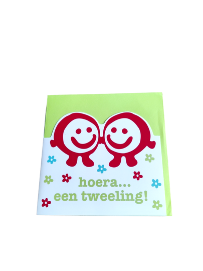 Geboorte wenskaart 82 tweeling