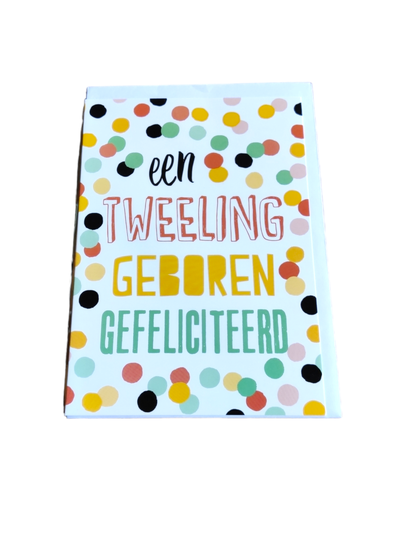 Geboorte wenskaart 84 tweeling