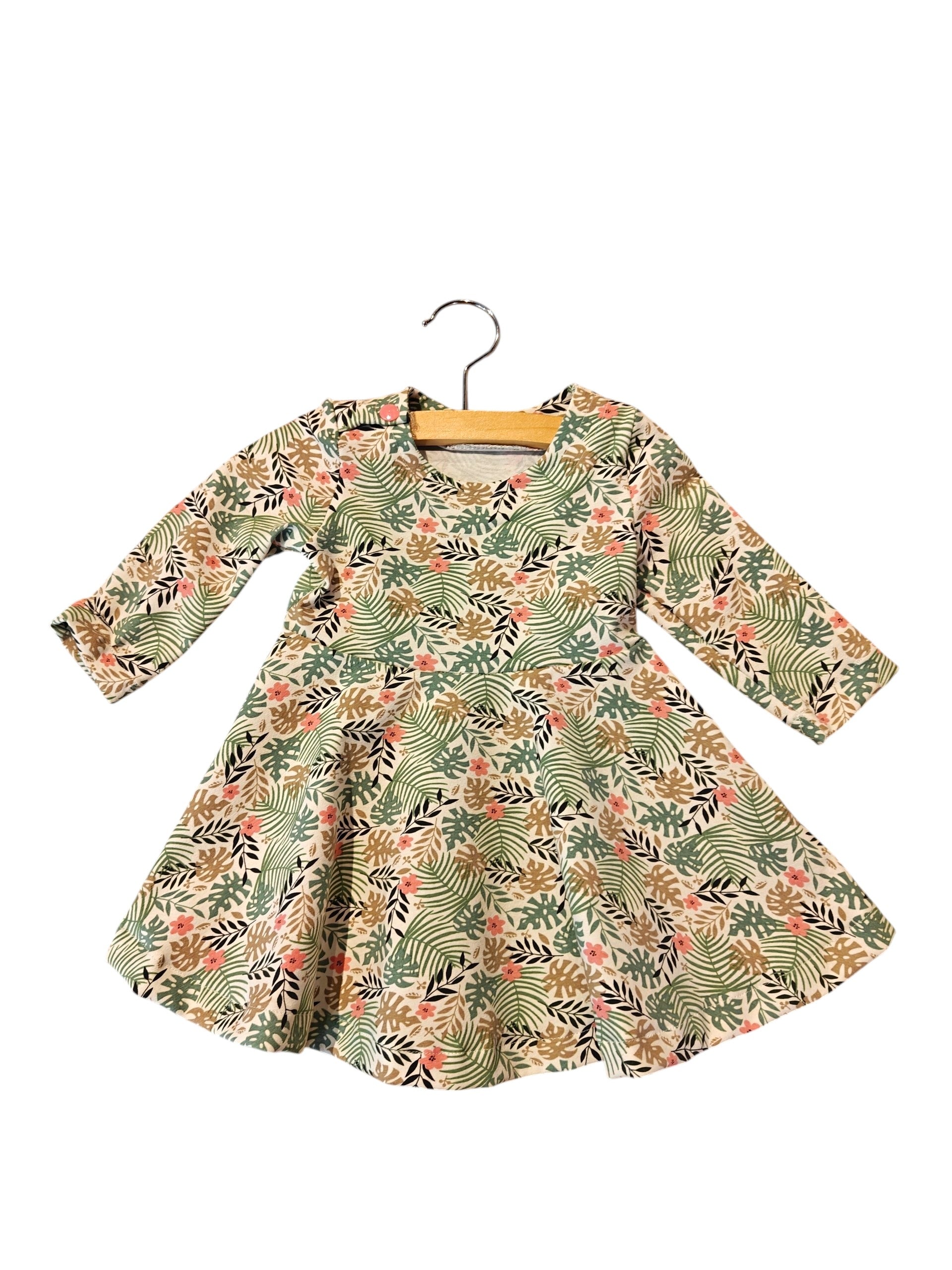 Jurkje maat 62/68 jungle bloemen