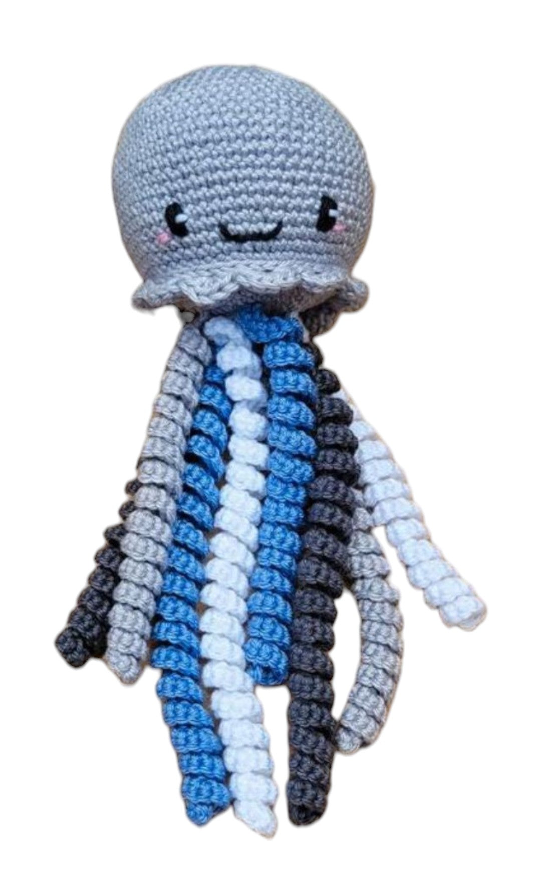 Gehaakte octopus grijs paars