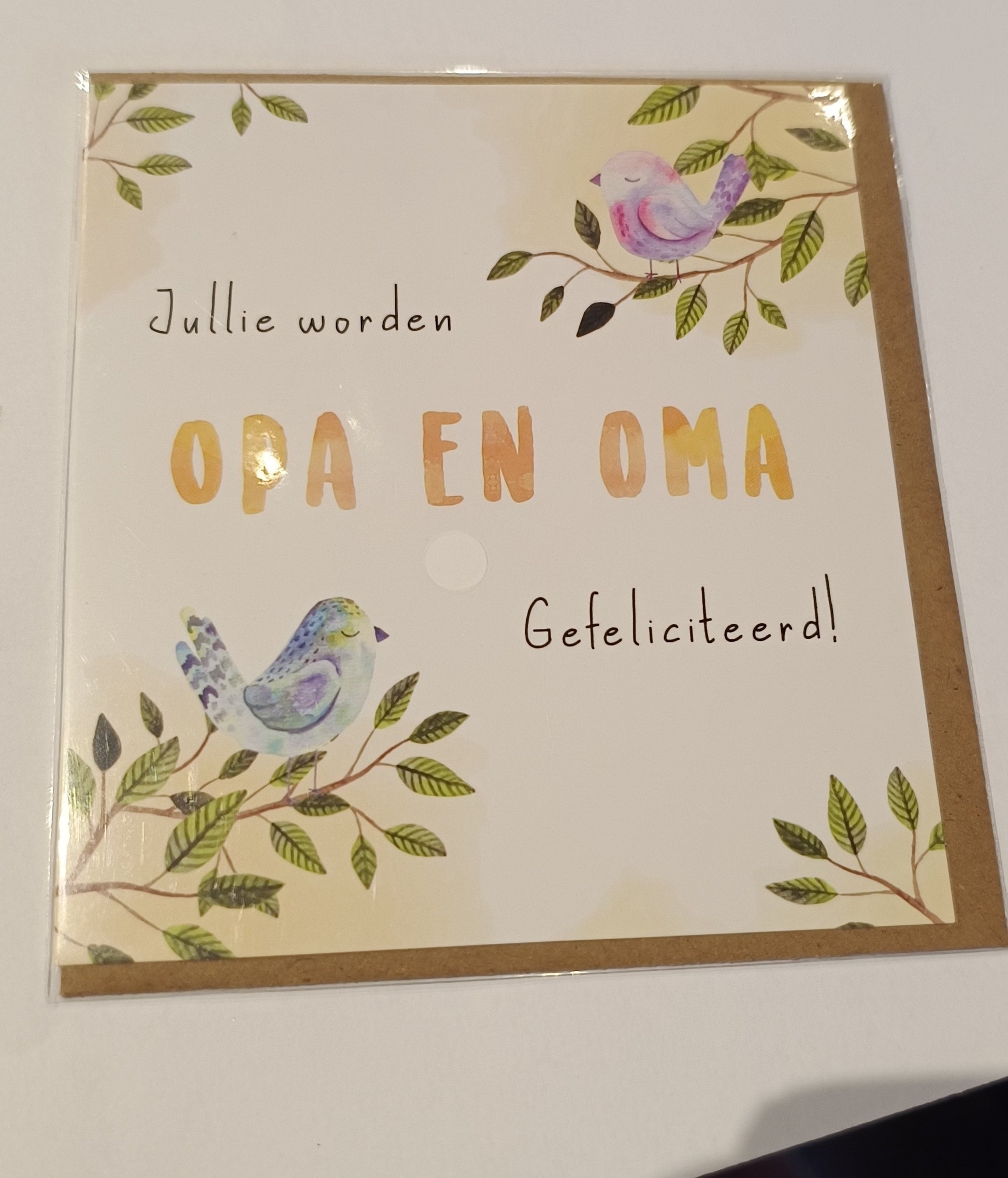 Geboorte wenskaart 90 opa oma