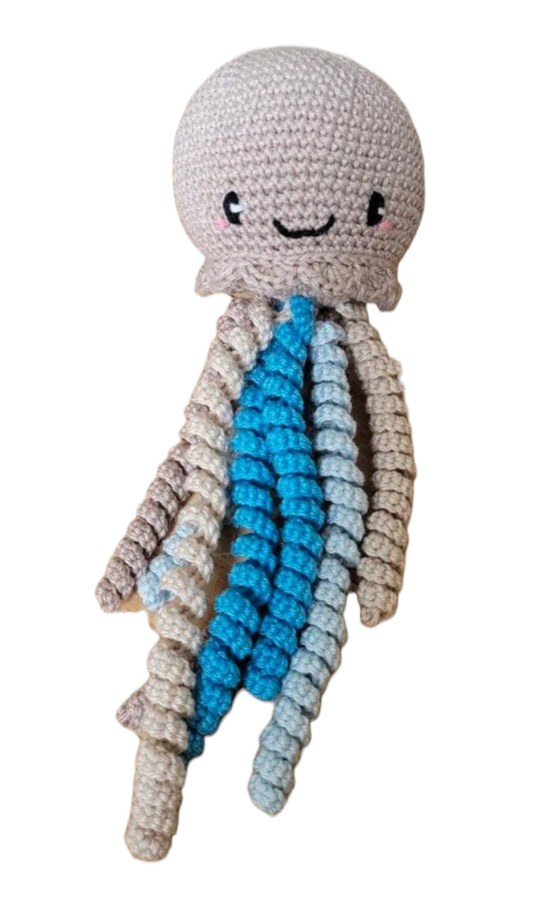 Gehaakte octopus licht blauw