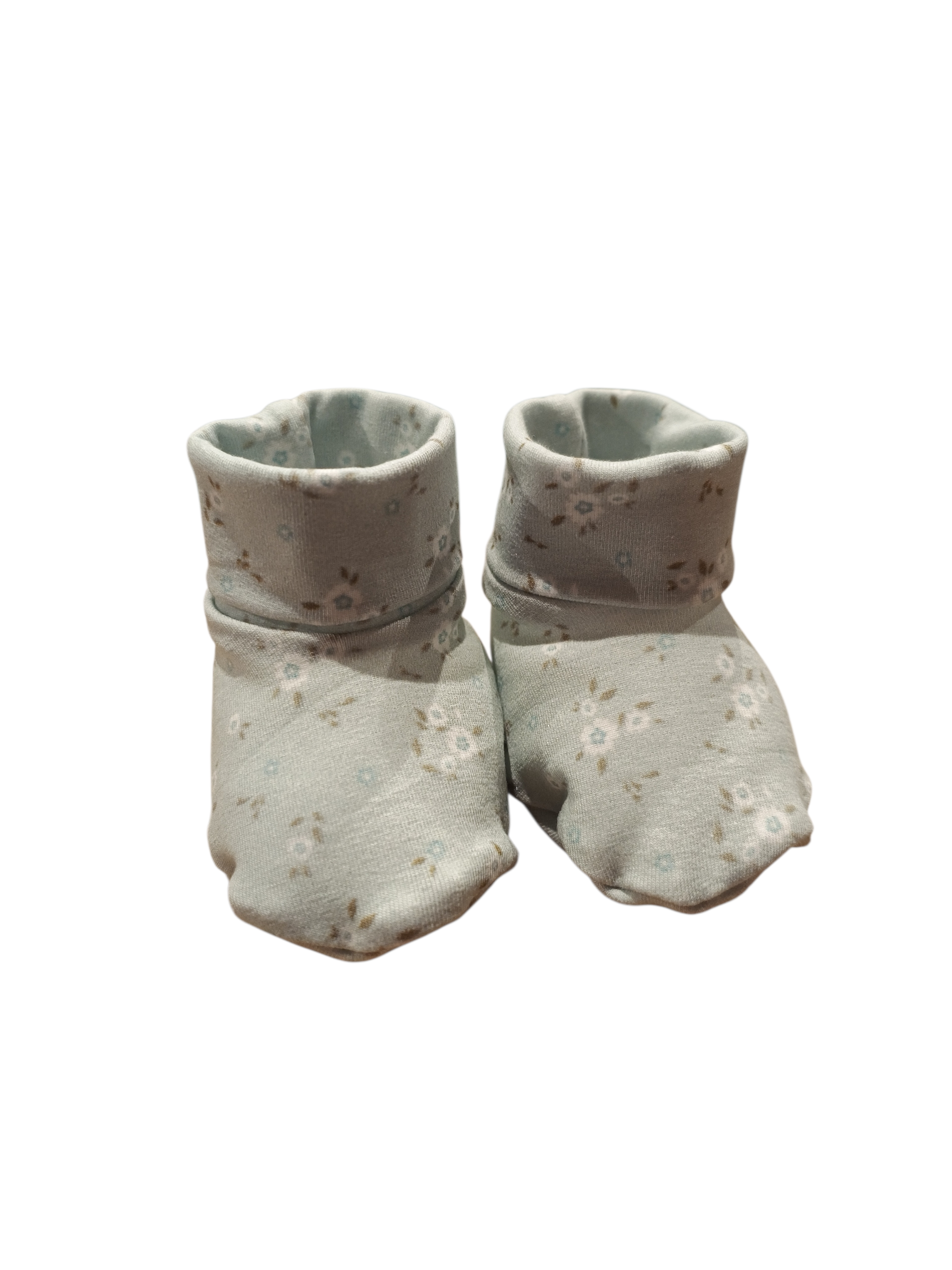 Baby slofjes blauwe bloemetjes