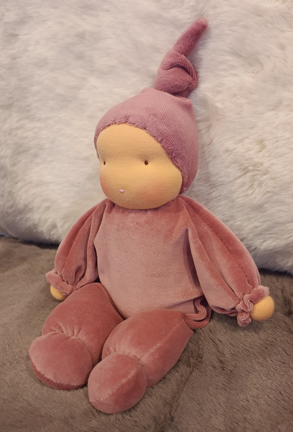 Antroposofische zonnekind / Waldorf pop oud roze