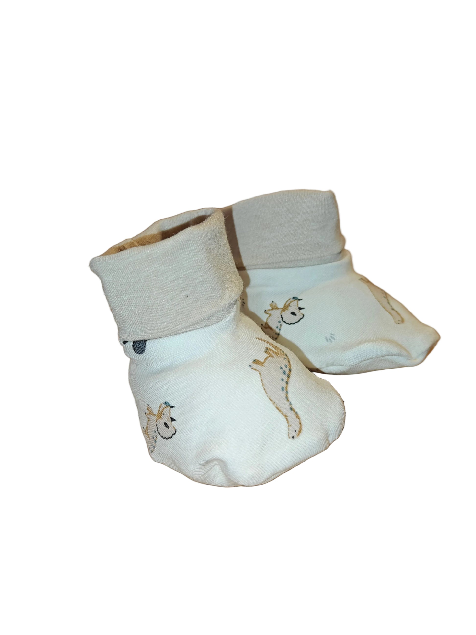 Baby slofjes dino zand