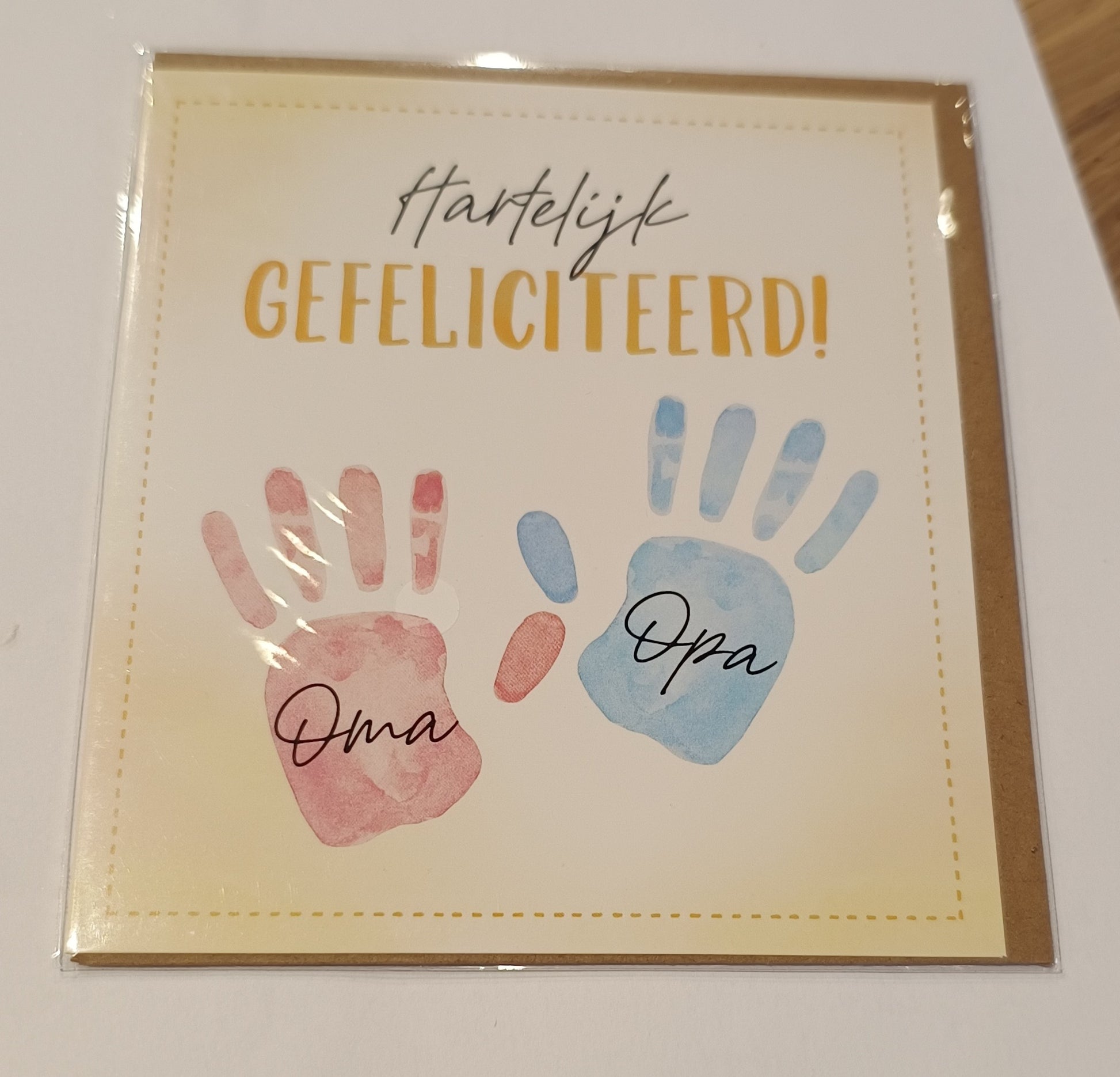 Geboorte wenskaart 93 opa oma
