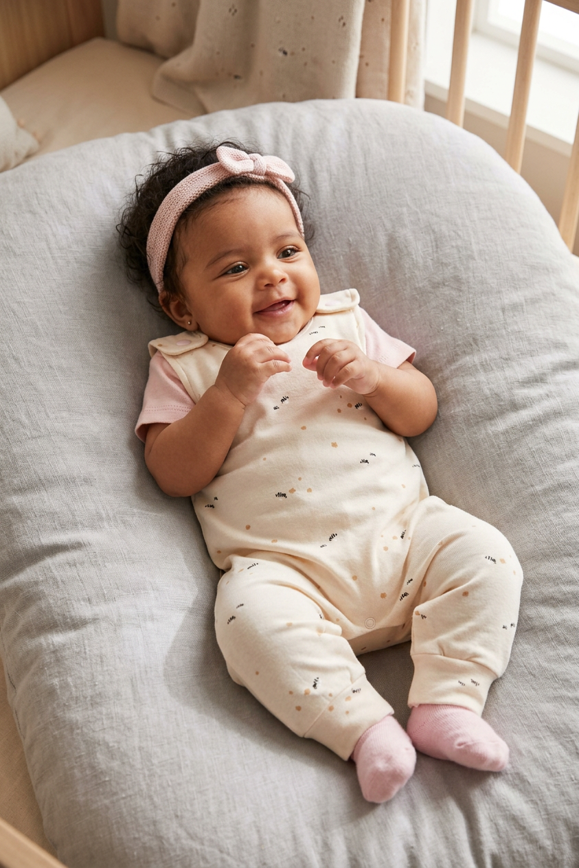 Baby salopette roze bijtjes maat 62