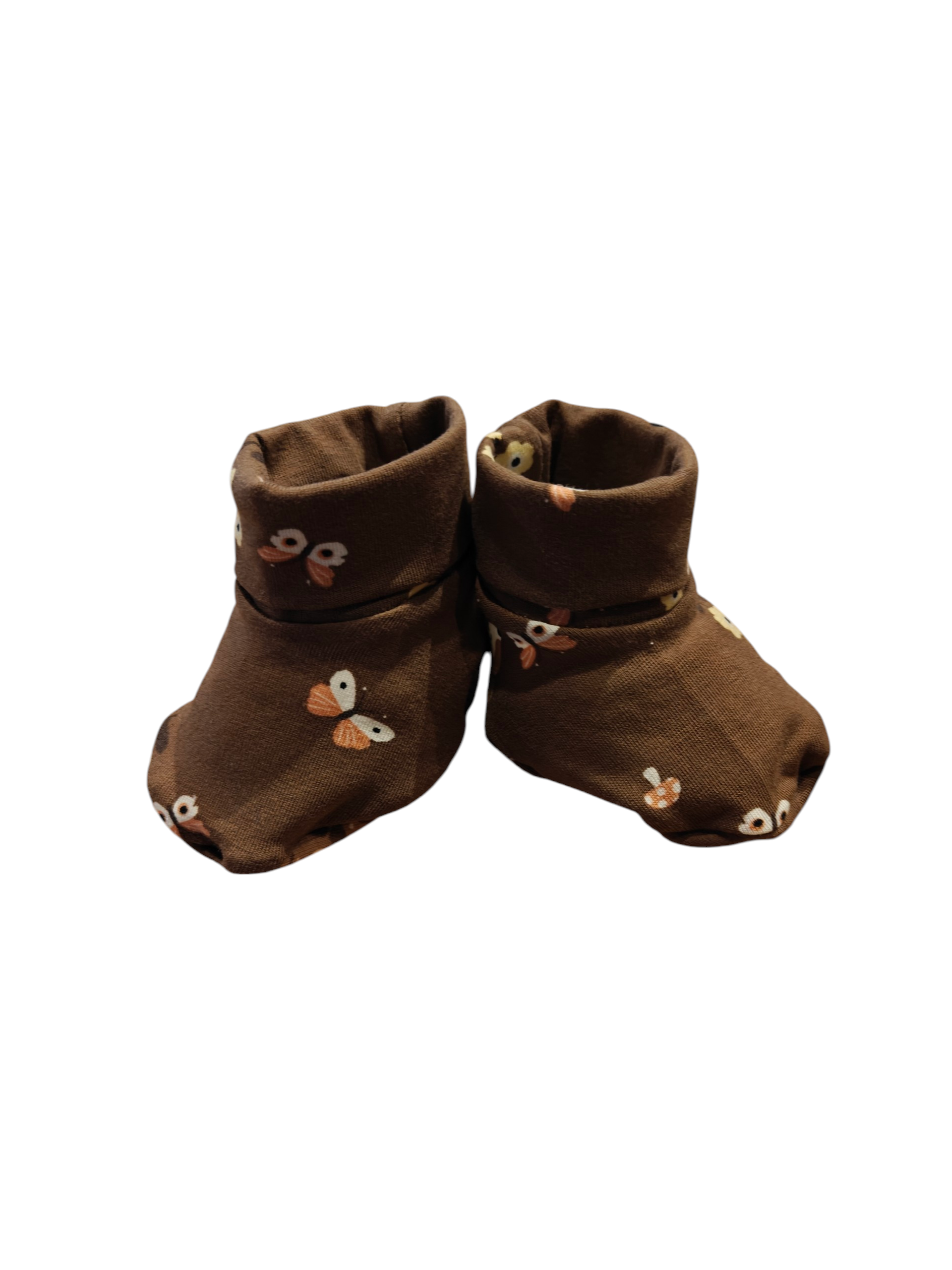 Baby slofjes bruine hertjes