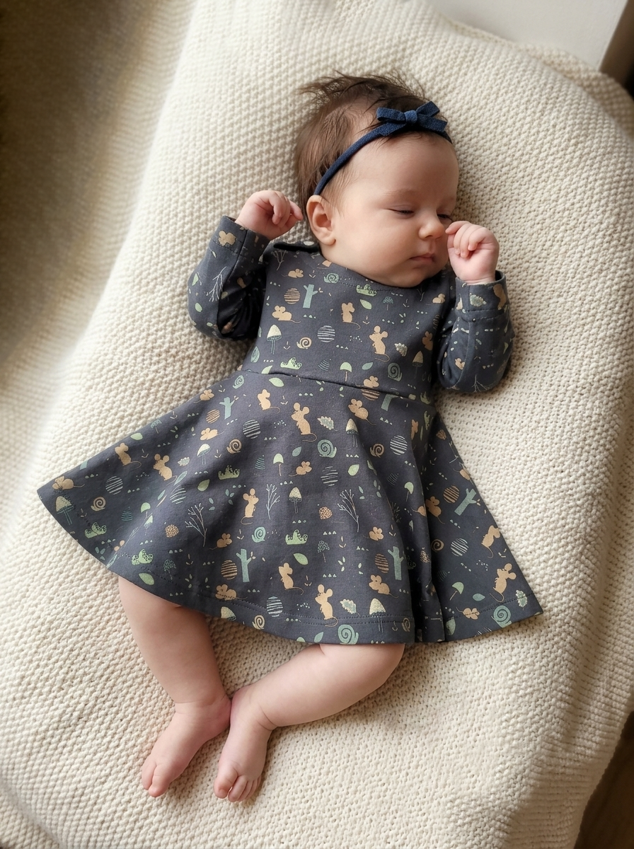 Jurkje maat 62/68 blauw muisjes