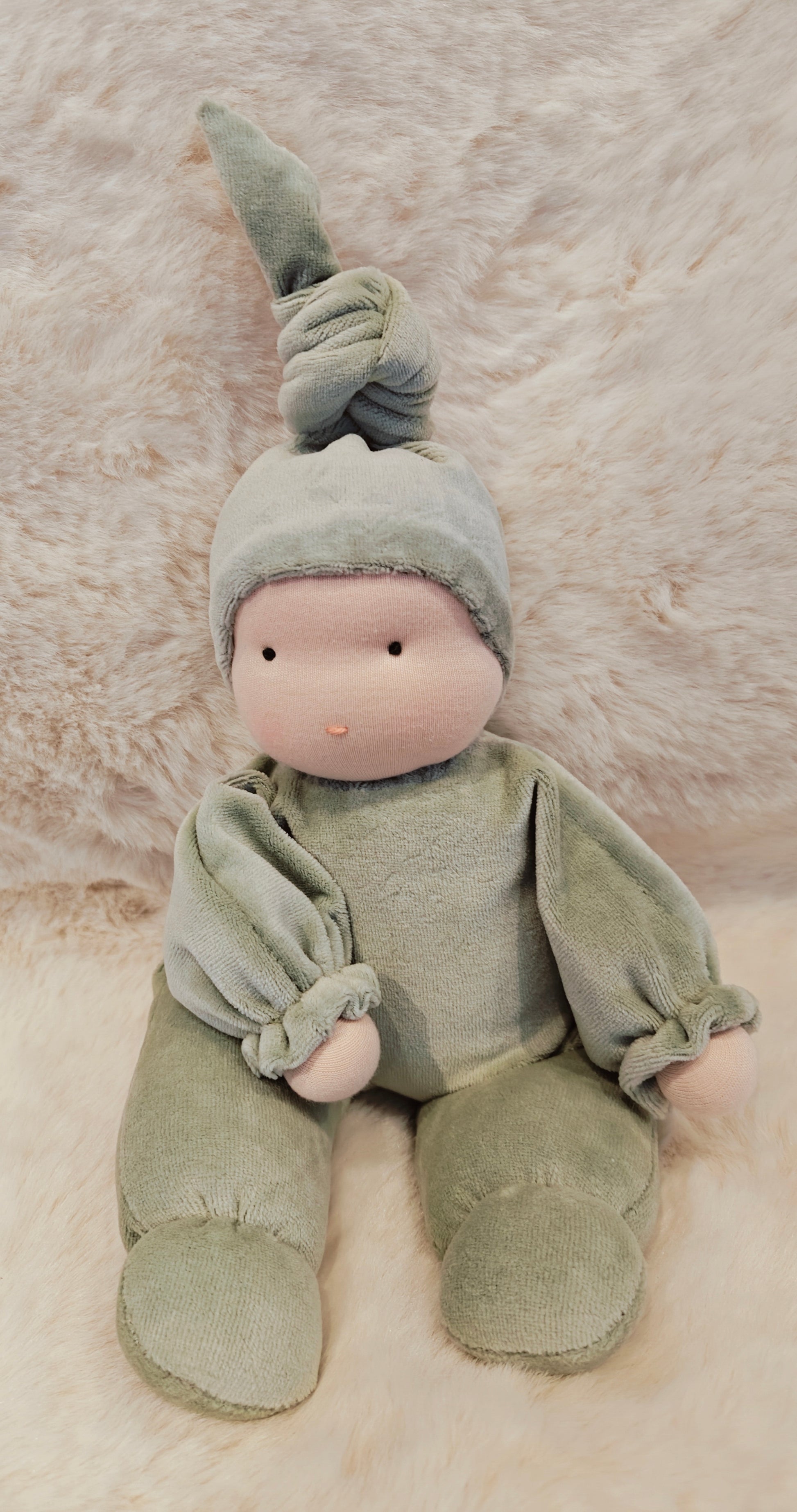 Antroposofische zonnekind / Waldorf pop mint groen