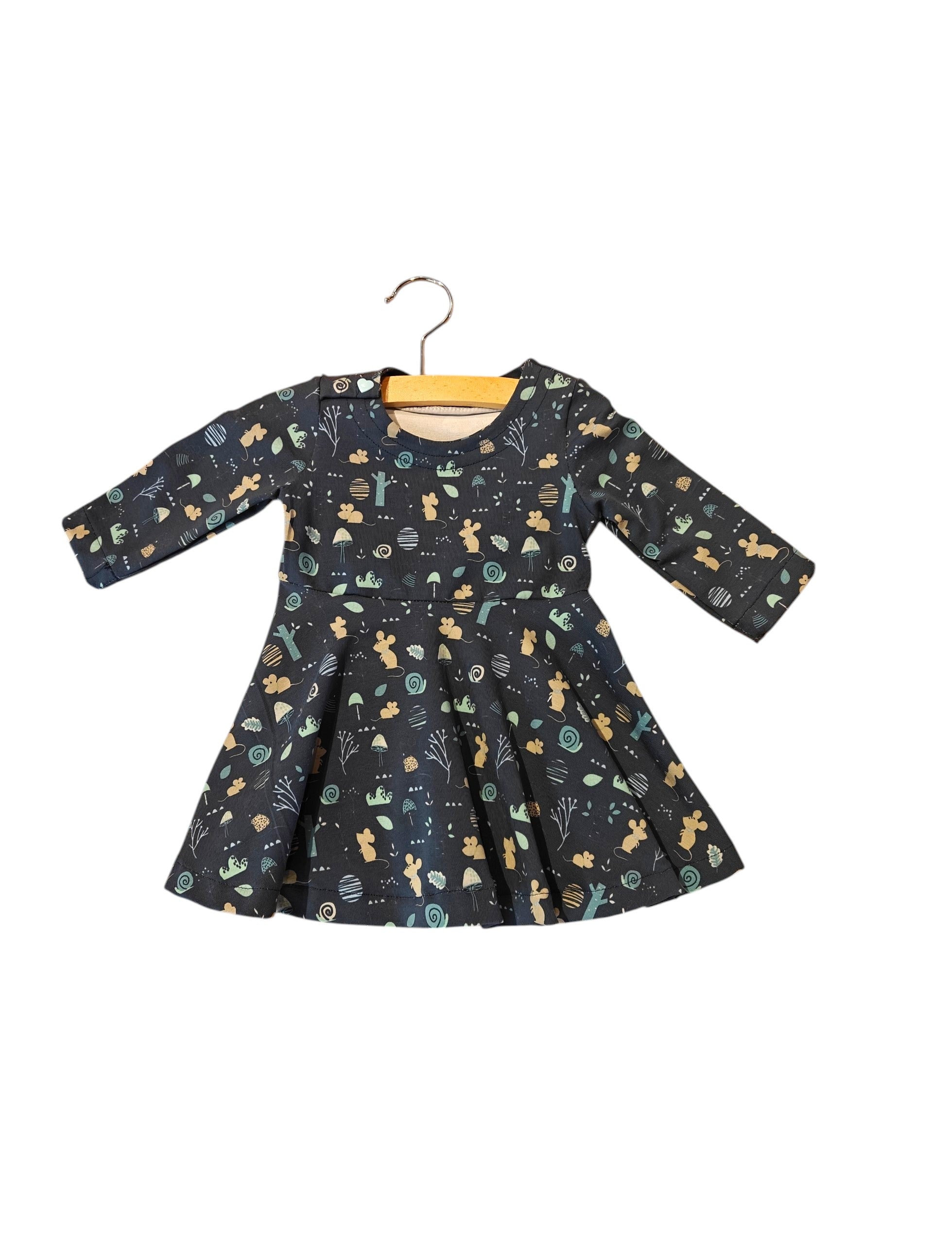 Jurkje maat 62/68 blauw muisjes
