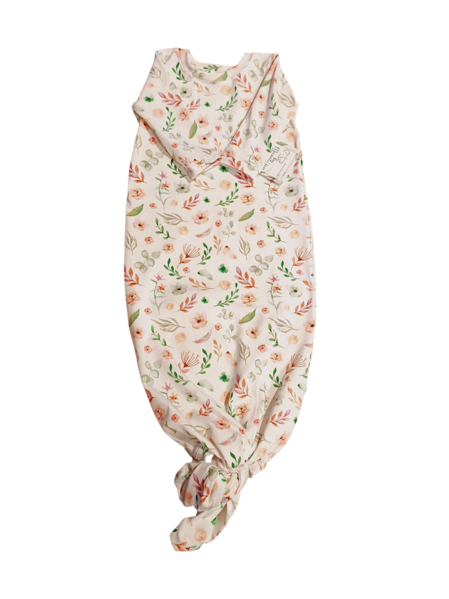 Knoop slaapzak By MamaLien 3 tot 6 maand roze bloemen