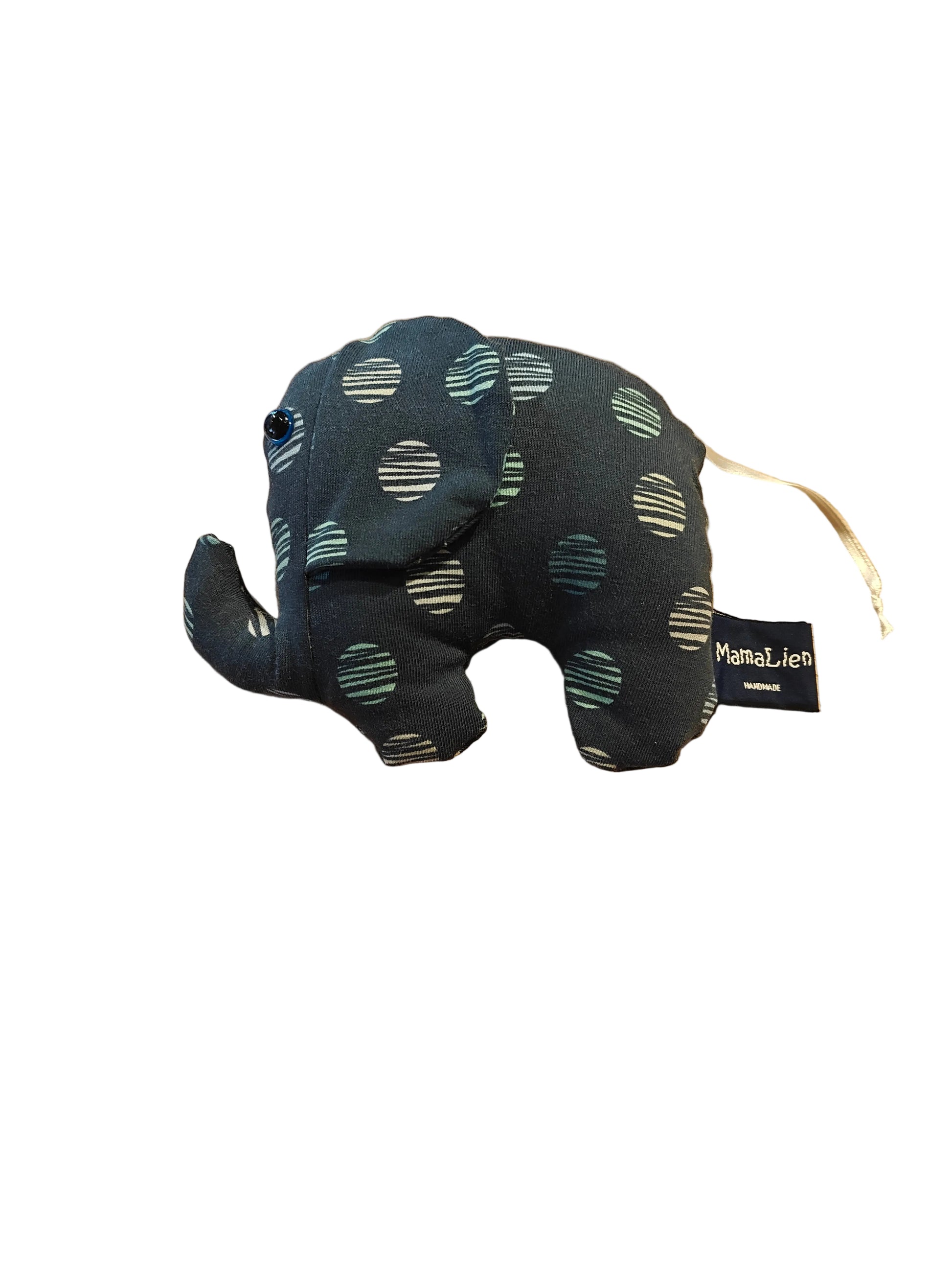Olifant met print blauw stippen