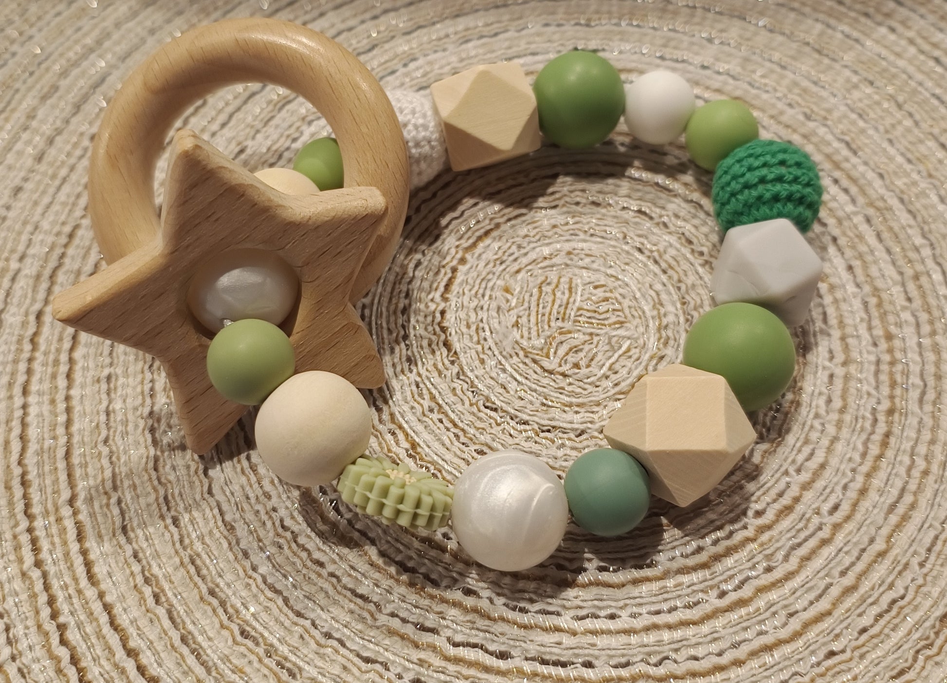 Bijtring groene ster