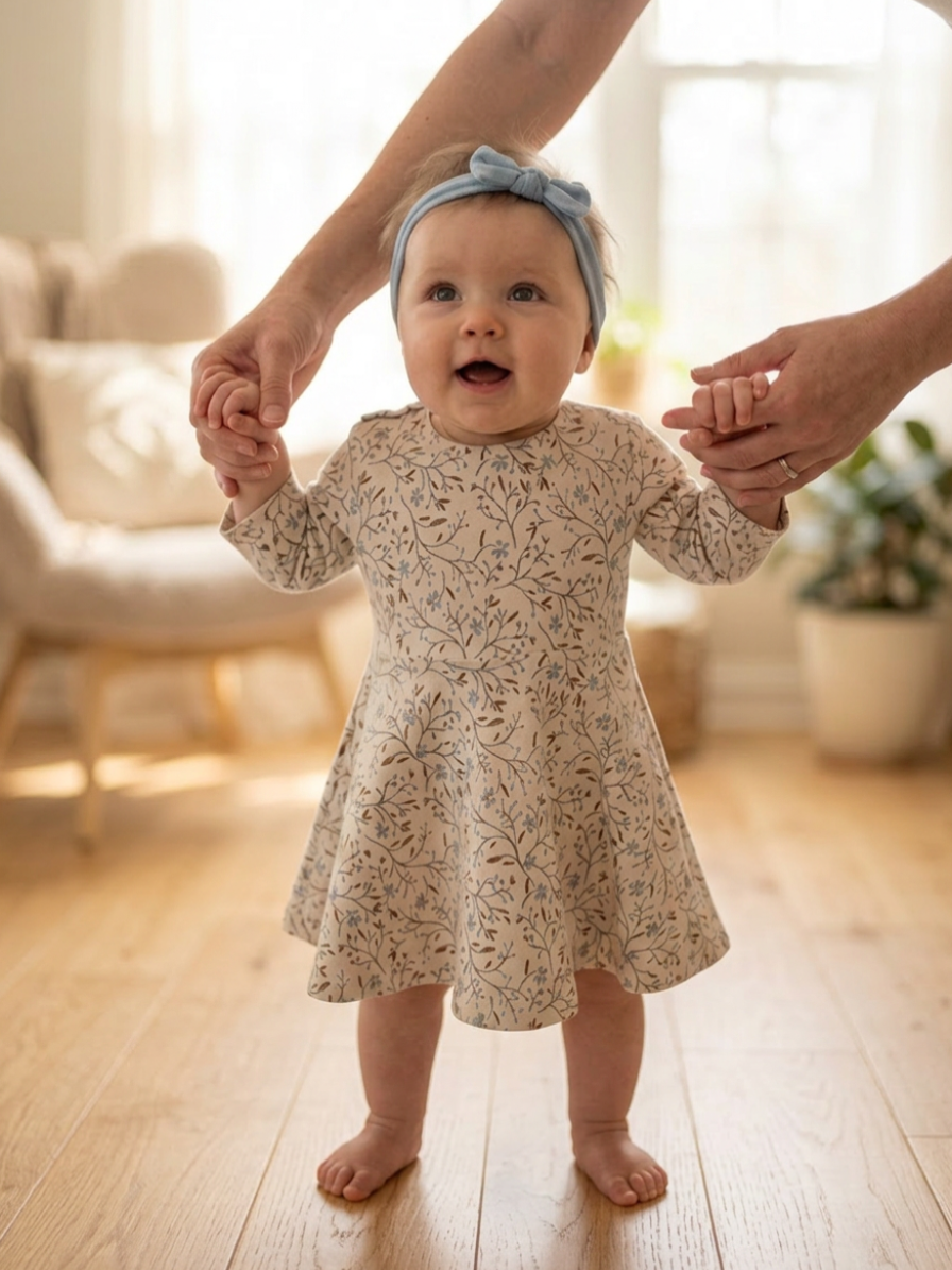 Jurkje maat 74 blauwe takje