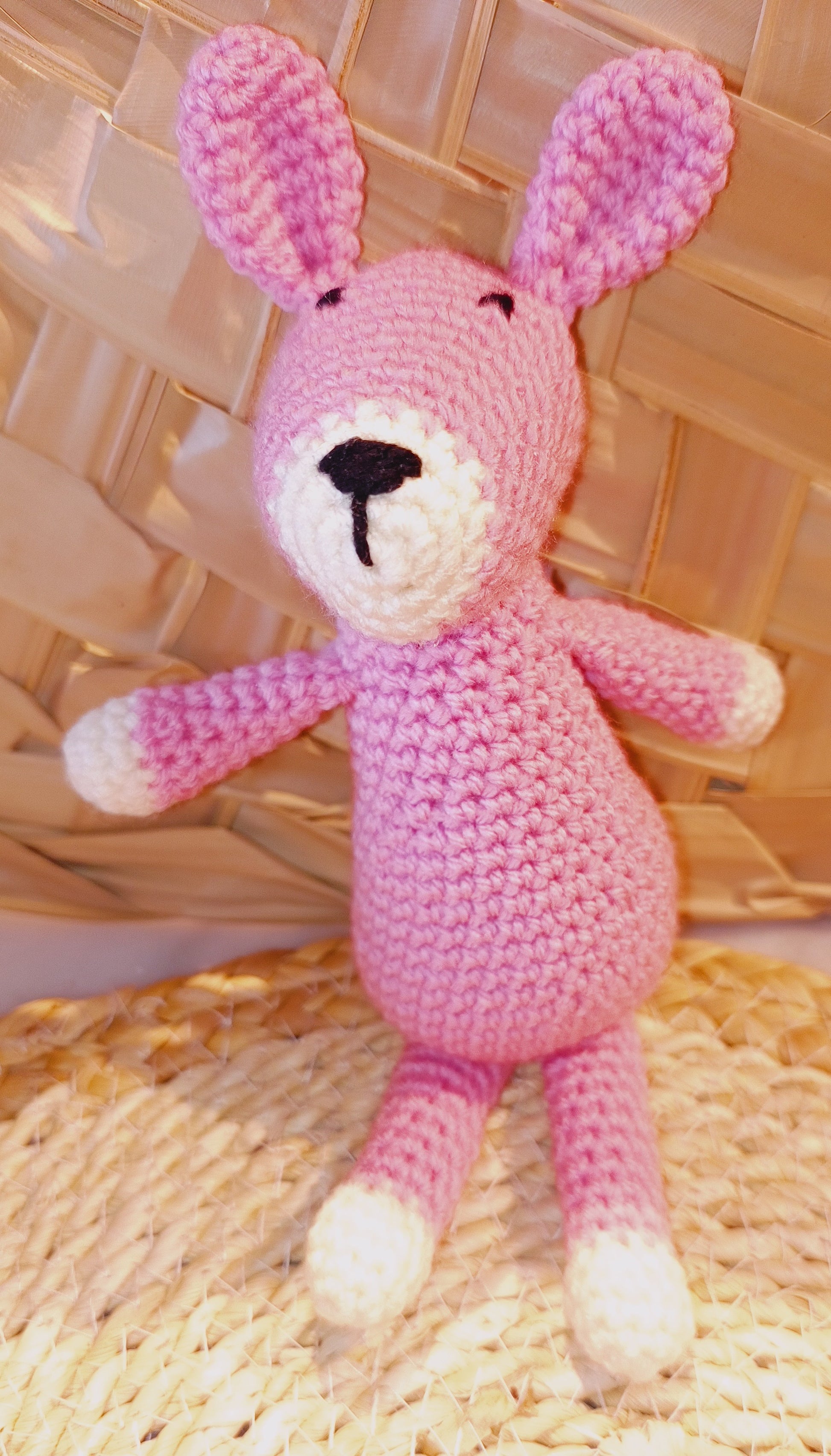 Gehaakt bosdiertje roze