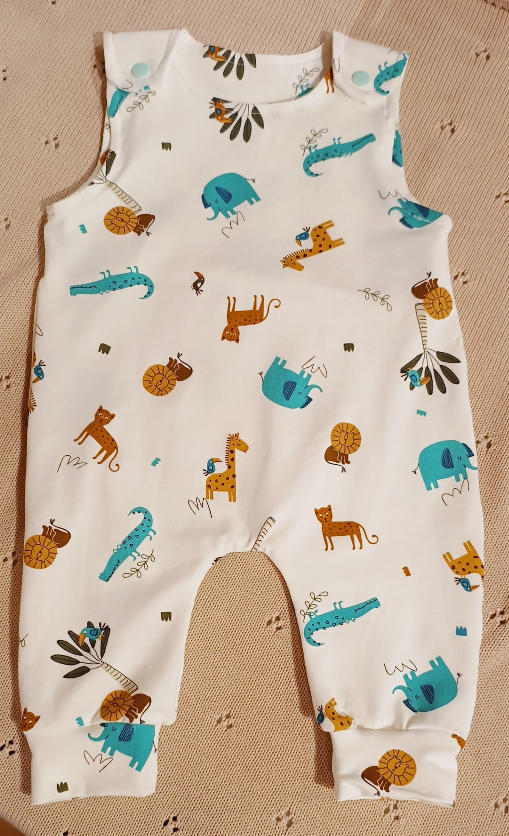 Baby salopette creme jungle maat 62