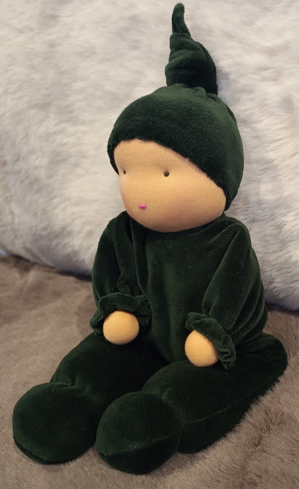 Antroposofische zonnekind / Waldorf pop donker groen