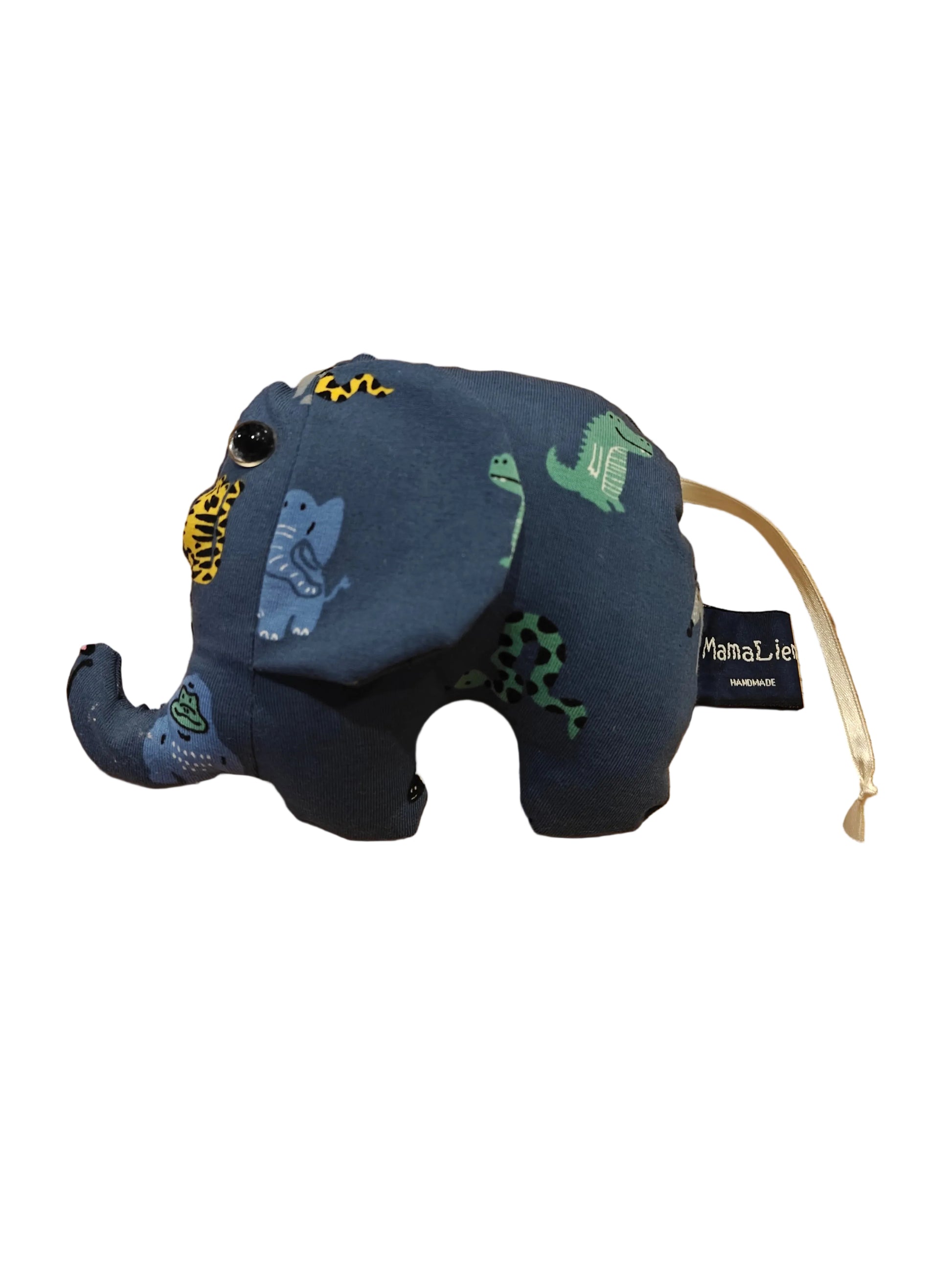Olifant met print blauw safari