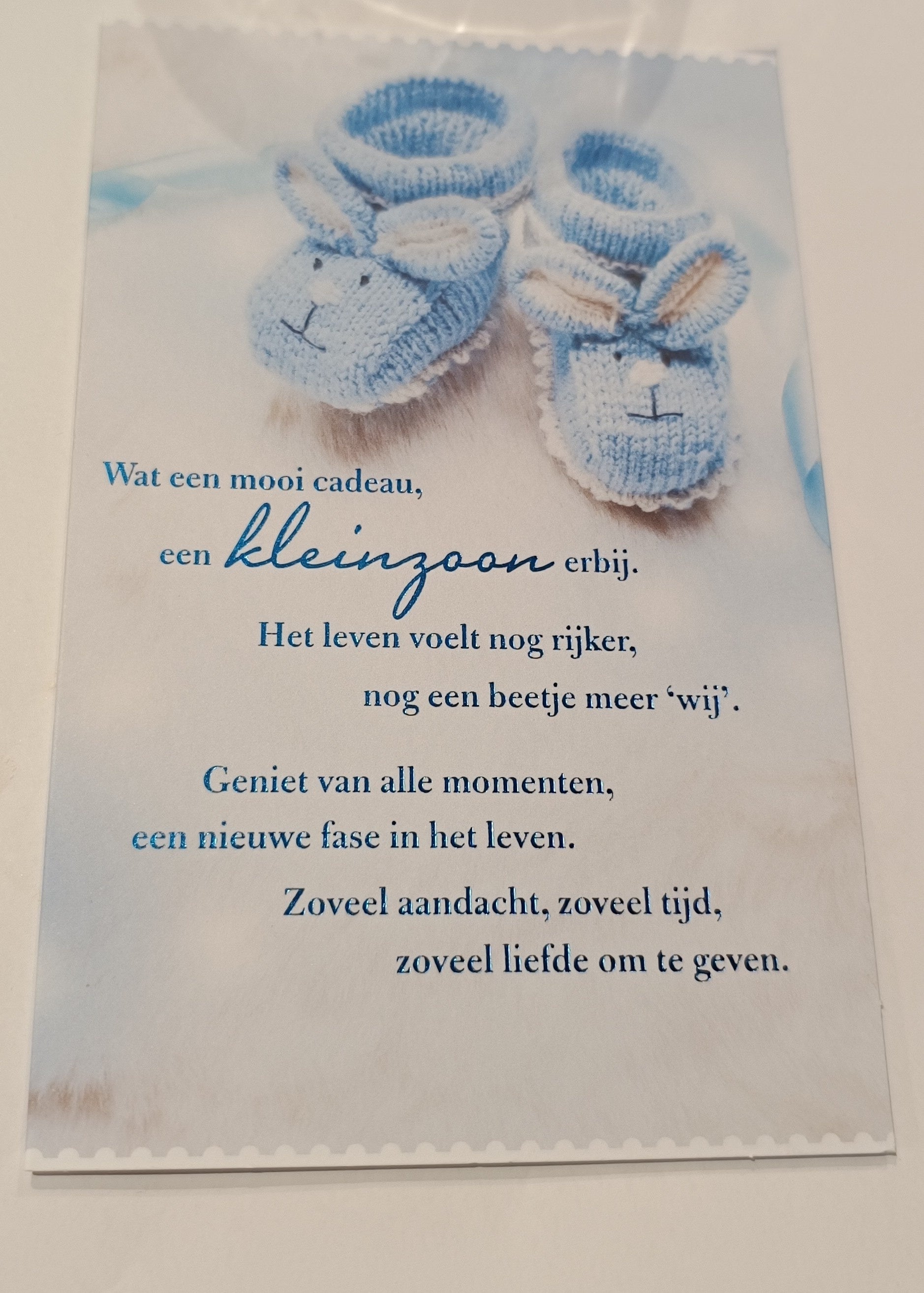 Geboorte wenskaart 104 kleinzoon