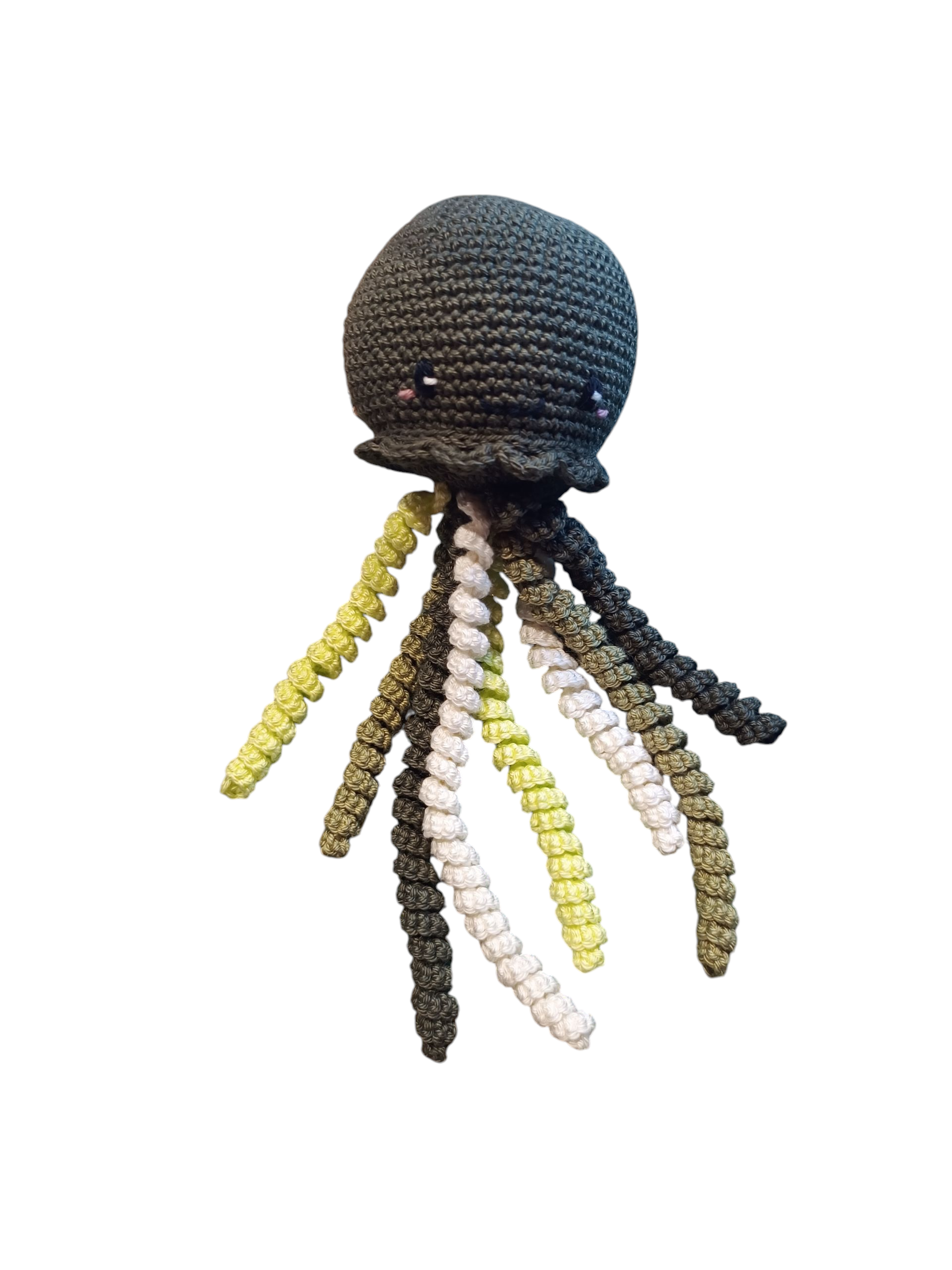Gehaakte octopus donker groen