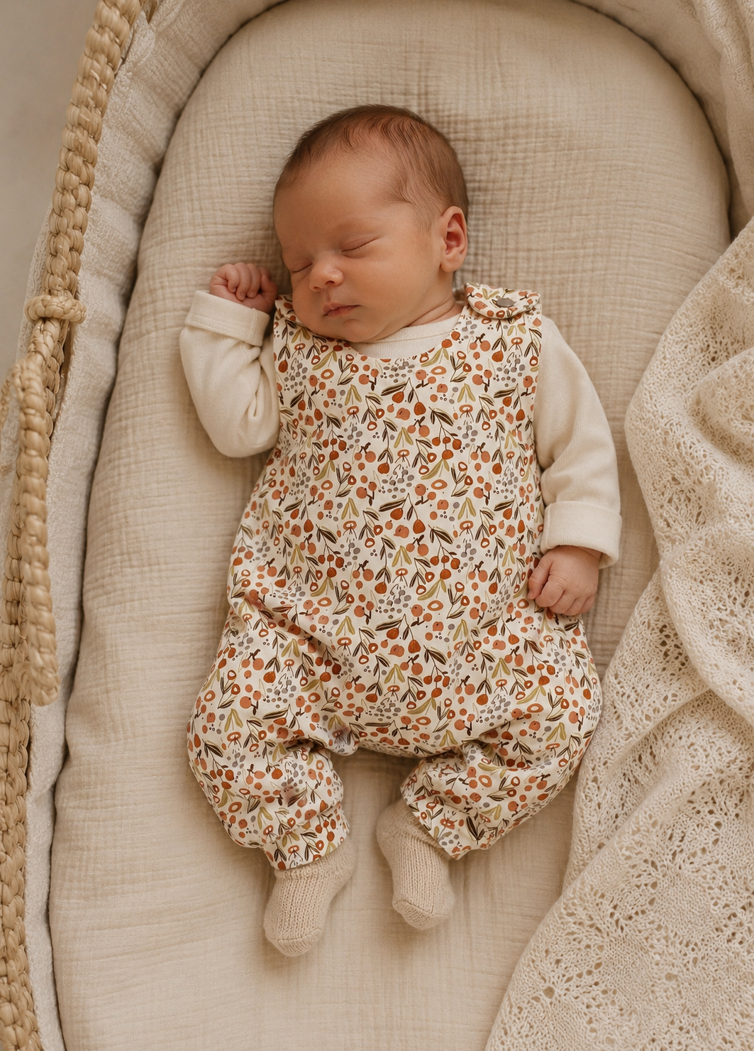 Baby salopette kersjes maat 56