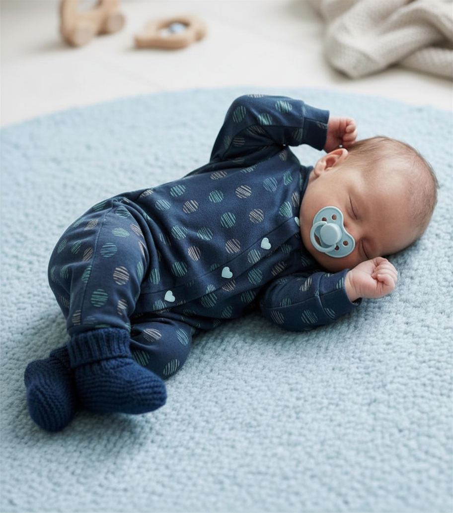 Boxpakje maat 56 blauw stippen