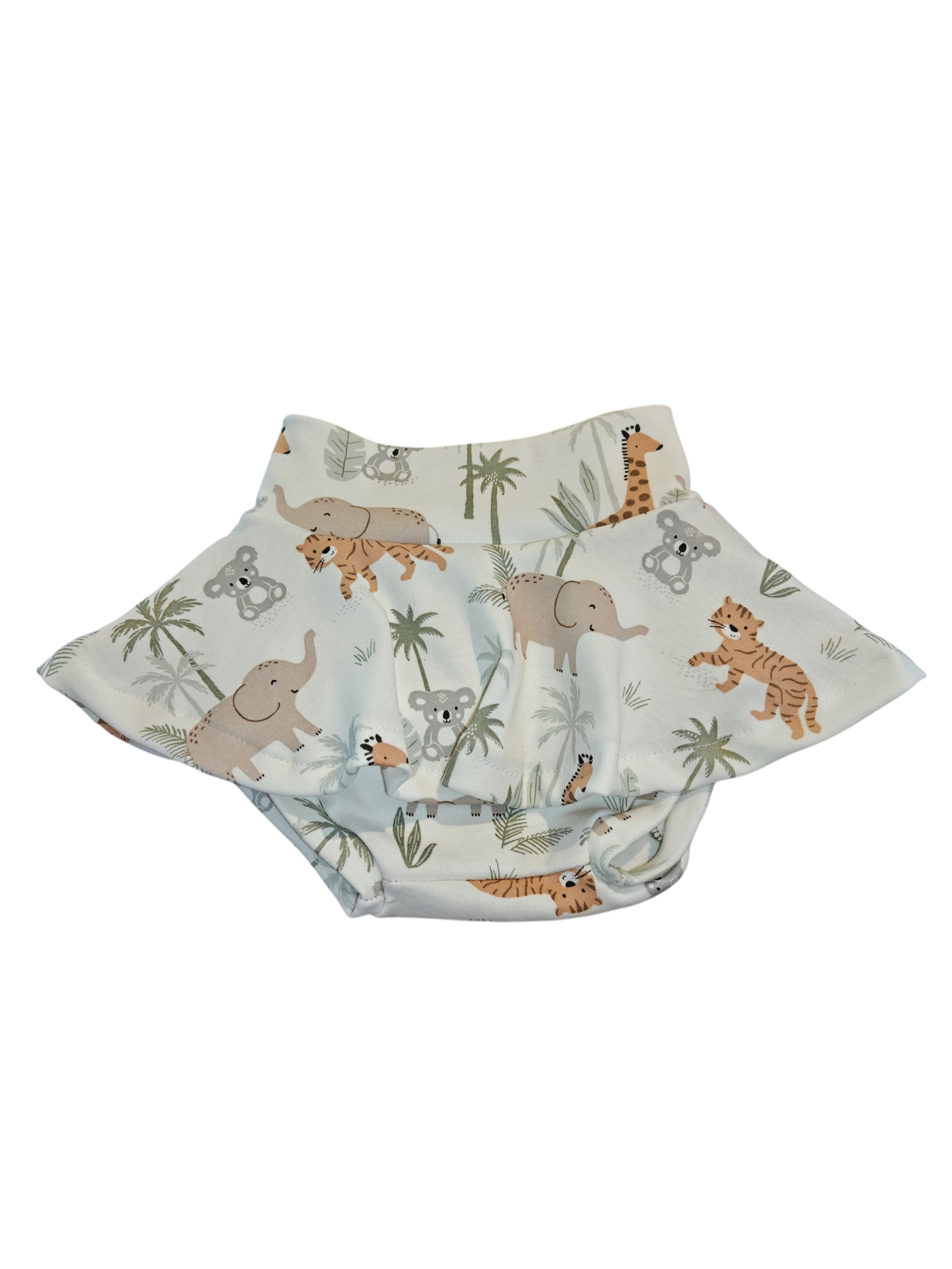 Bummies met rokje maat 62/68 creme zachte jungle